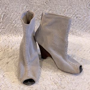 Grey Suede Booties